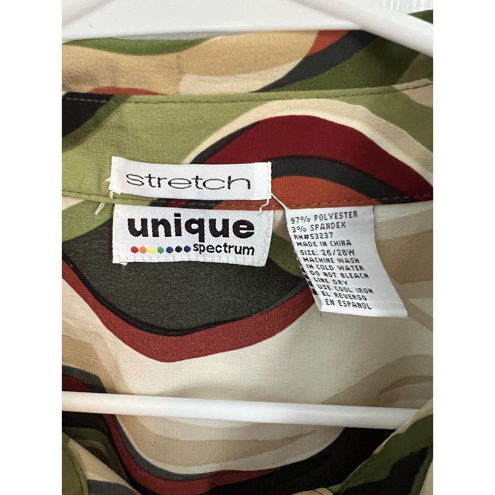 NWT Stretch Unique Spectrum Womens 26/28W Multicolor Polyester Mini Dress - Picture 3 of 5